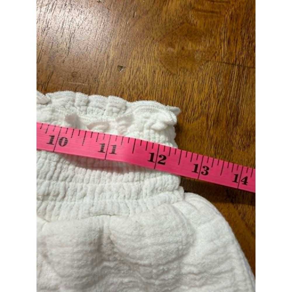 HATCH Size 1 White Gauze Cotton Smocked Waist Maternity Short Shorts Summer - Picture 4 of 9
